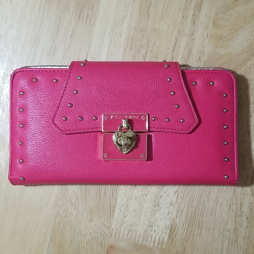 Betsey Johnson Pink Studded Wallet
